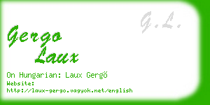 gergo laux business card